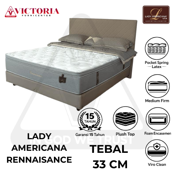 Lady Americana Rennaisance 200 x 200 200x200 Kasur Saja Mattres Only