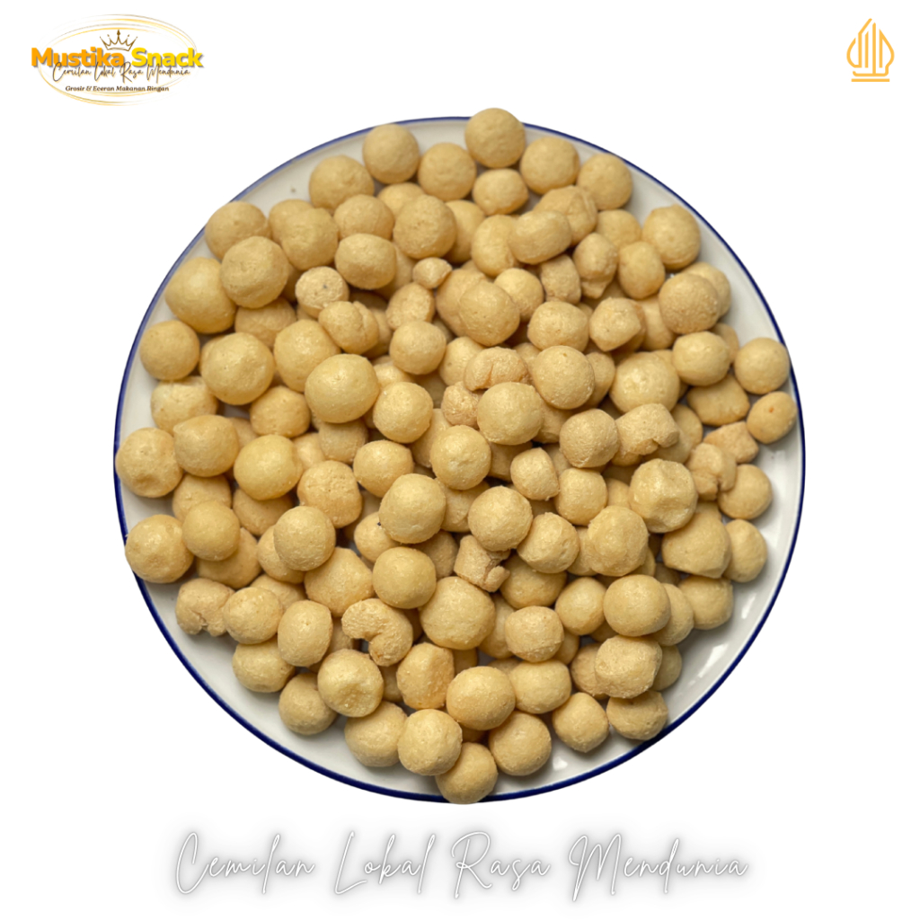 Tahu Bulat Kering Mini 500gr Crispy Pedas Original Asin Gurih Mustikasnack
