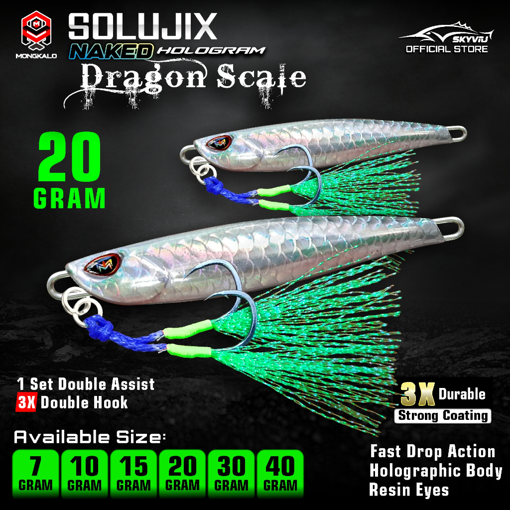 Umpan Pancing Laut Pinggiran 20g Mongkalo SOLUJIX Metal Jig 20gr Microjig 20 Gram
