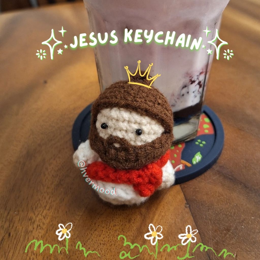 [hvermood] Jesus Keychain Crochet || Gantungan Kunci Yesus Rajut || Yesus Amigurumi Boneka