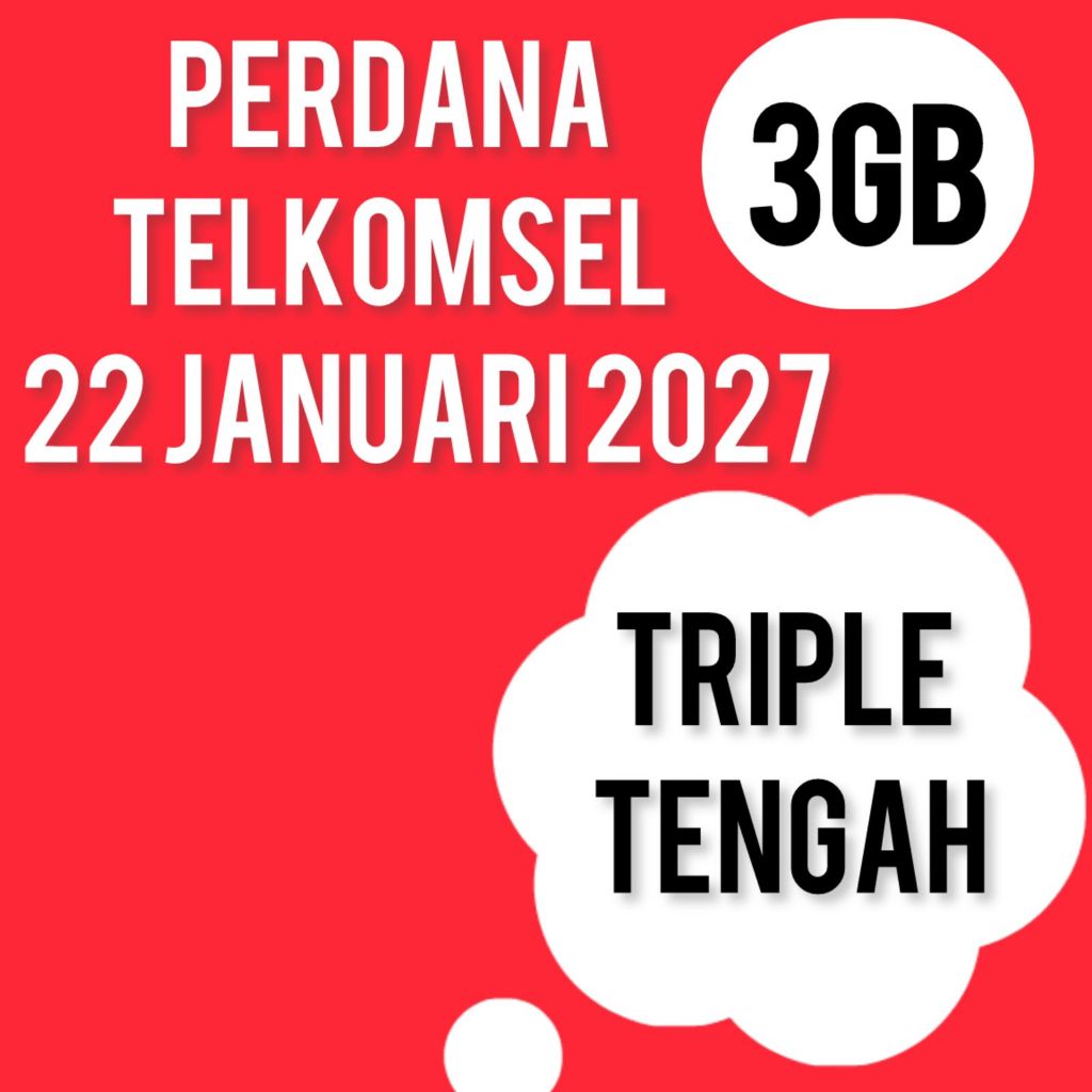 PERDANA TELKOMSEL 3GB 11 DIGIT NO TRIPLE TENGAH