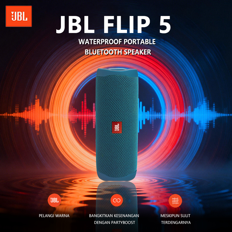 100%OriginalJBL Flip 5 Wireless Bluetooth Portable Speaker Bass IPX7 Waterproof BT V5.1 Speker Bluet