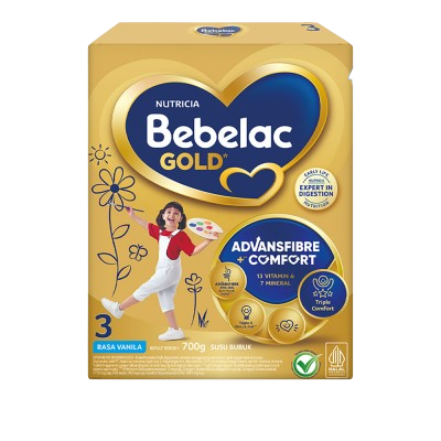 Bebelac Gold 3 rasa VANILLA 700G / Susu Bubuk / Bebelac