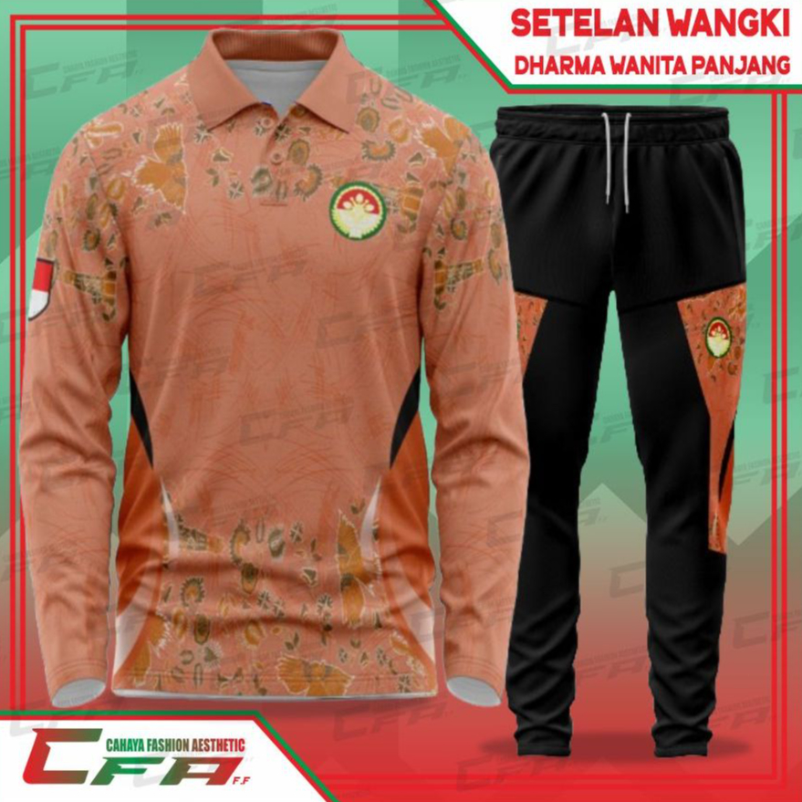 CFA SETELAN JERSEY WANGKI DHARMA WANITA LENGAN PANJANG DRYFIT MILANO FULL PRINTING SETELAN OLAHRAGA 