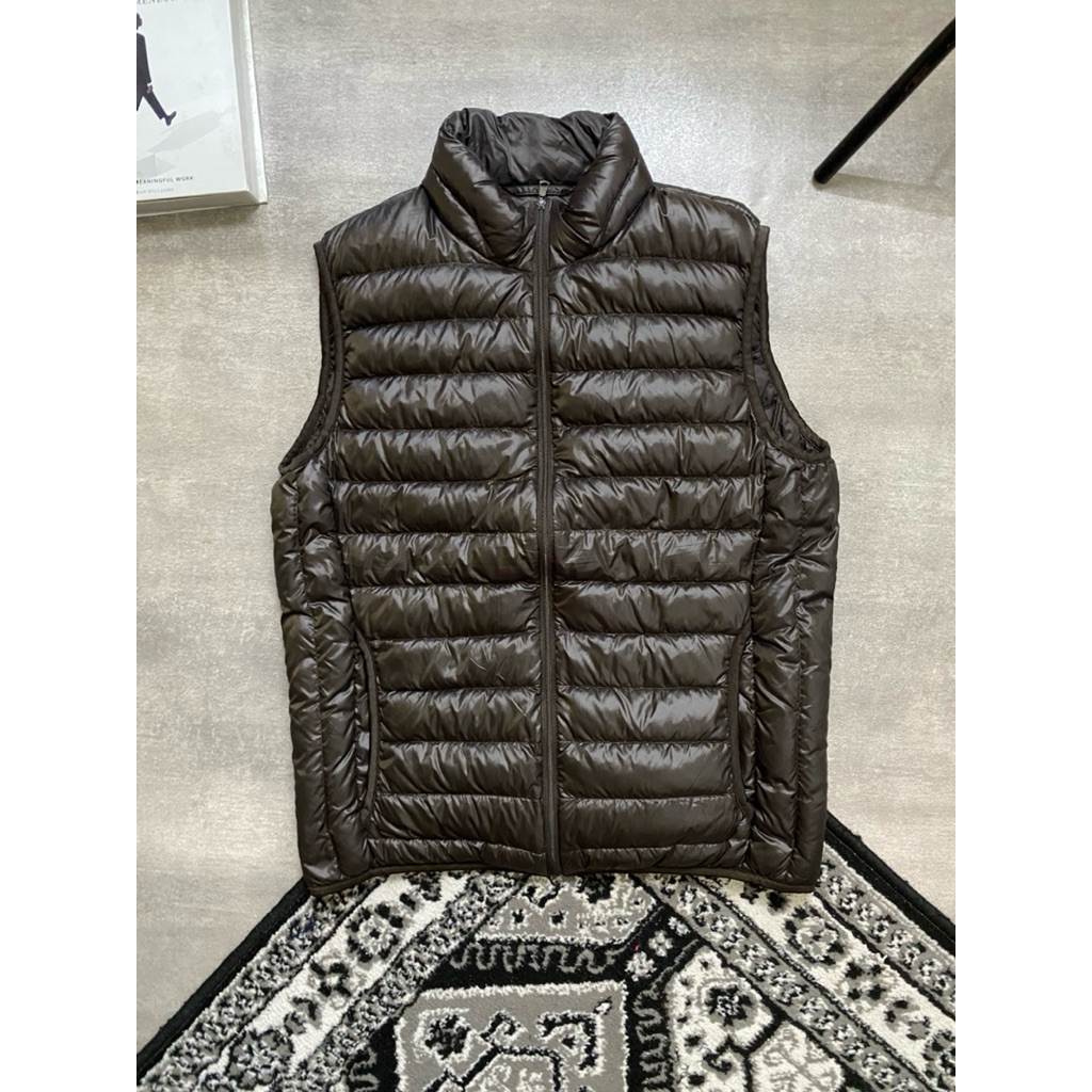 Ultra Light Down Vest Brown Packable