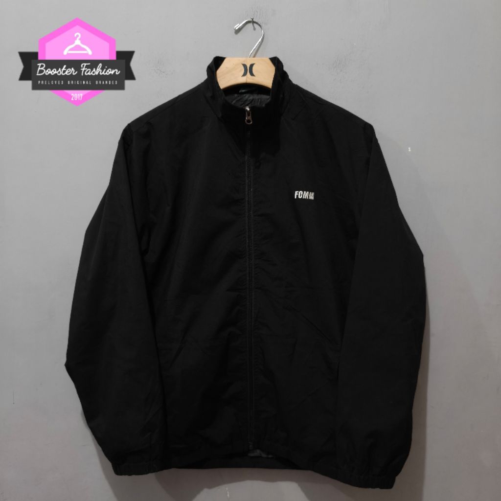 JAKET WINDBREAKER FCMM BLACK ORI SIZE M Fit L