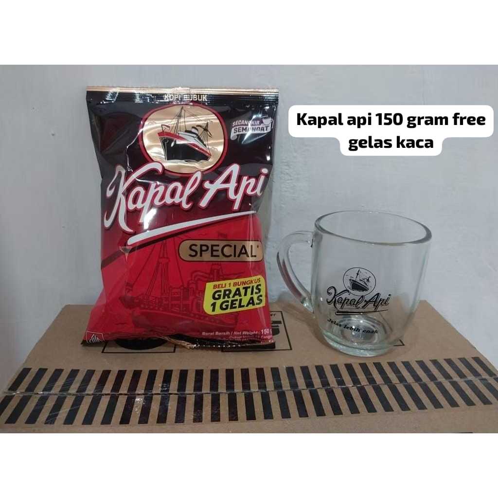 KAPAL API 150 GRAM FREE GELAS KACA