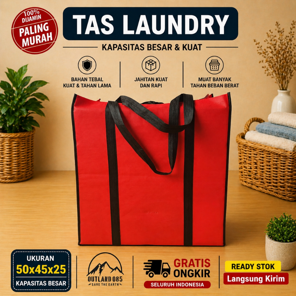 Tas jumbo belanja laundri laundry kantong kain spunbond kresek