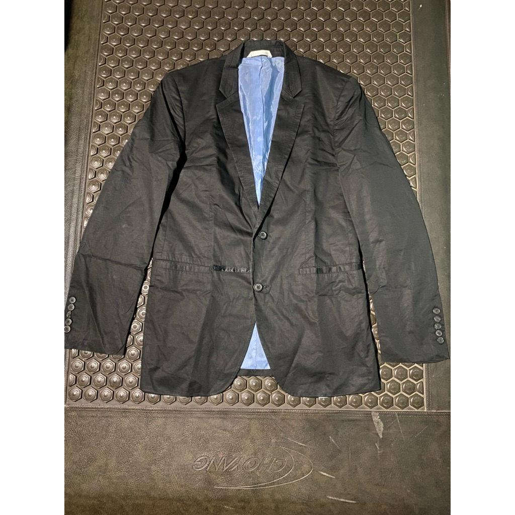 BLAZER JAS ZARA MAN HITAM BAHAN SEMI SUEDE MEWAH BRANDED