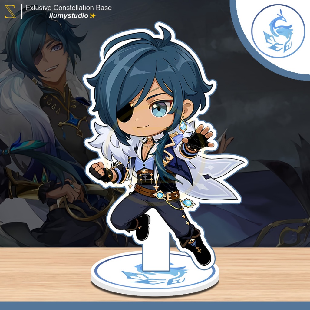 Genshin Impact Kaeya Figure Standee akrilik - Exlusive Constellation Base ilumystudio