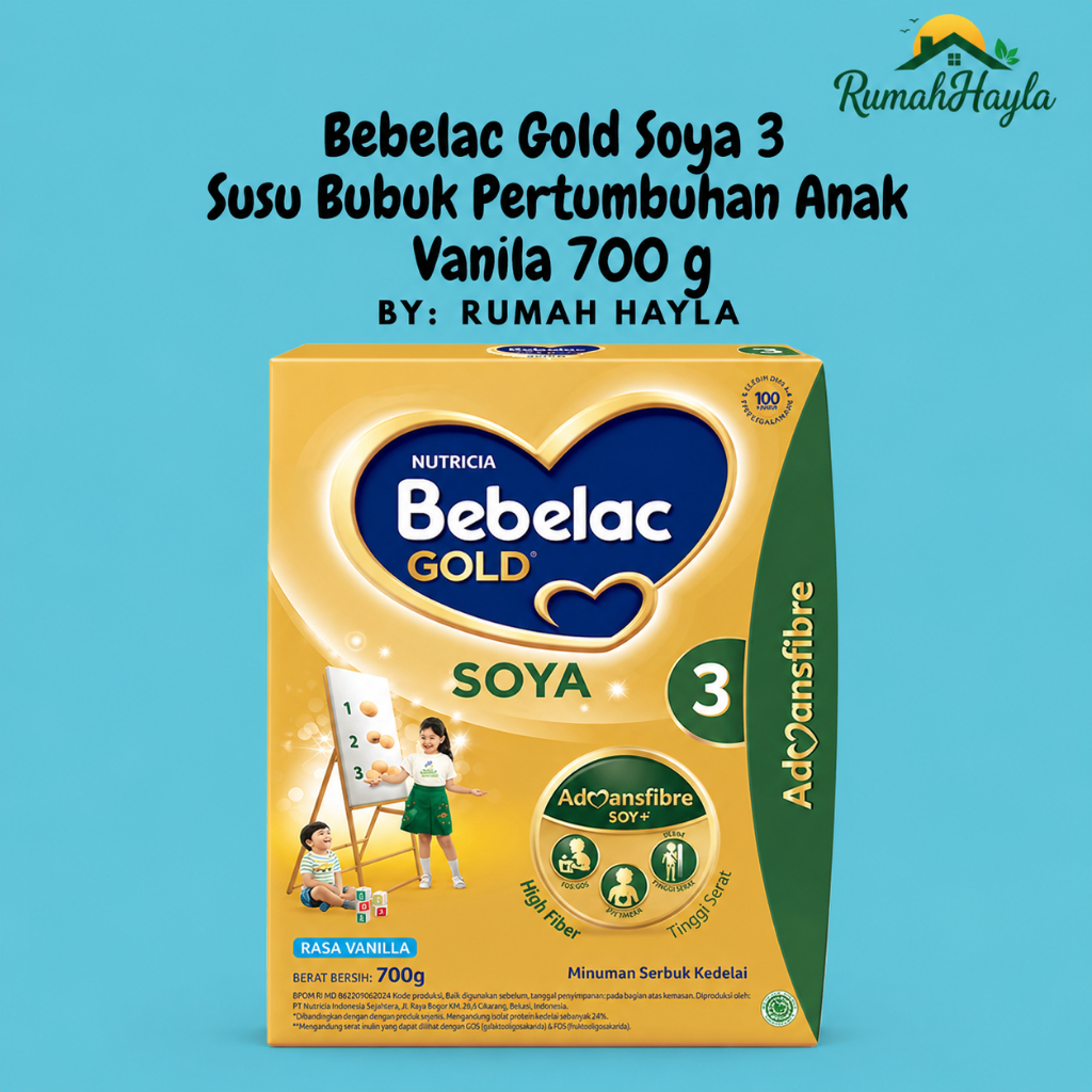 Bebelac Gold Soya 3 Susu Pertumbuhan Anak Vanila 700 g Susu Soya Anak 1 3 Tahun