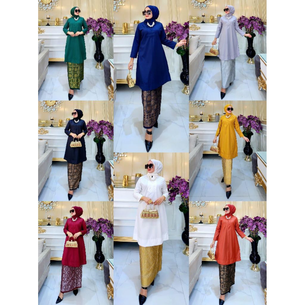 Set Tunik Polos // Atasan Polos // Tunik Polos // Baju Kurung // Baju Basiba // Tunik Toyobo