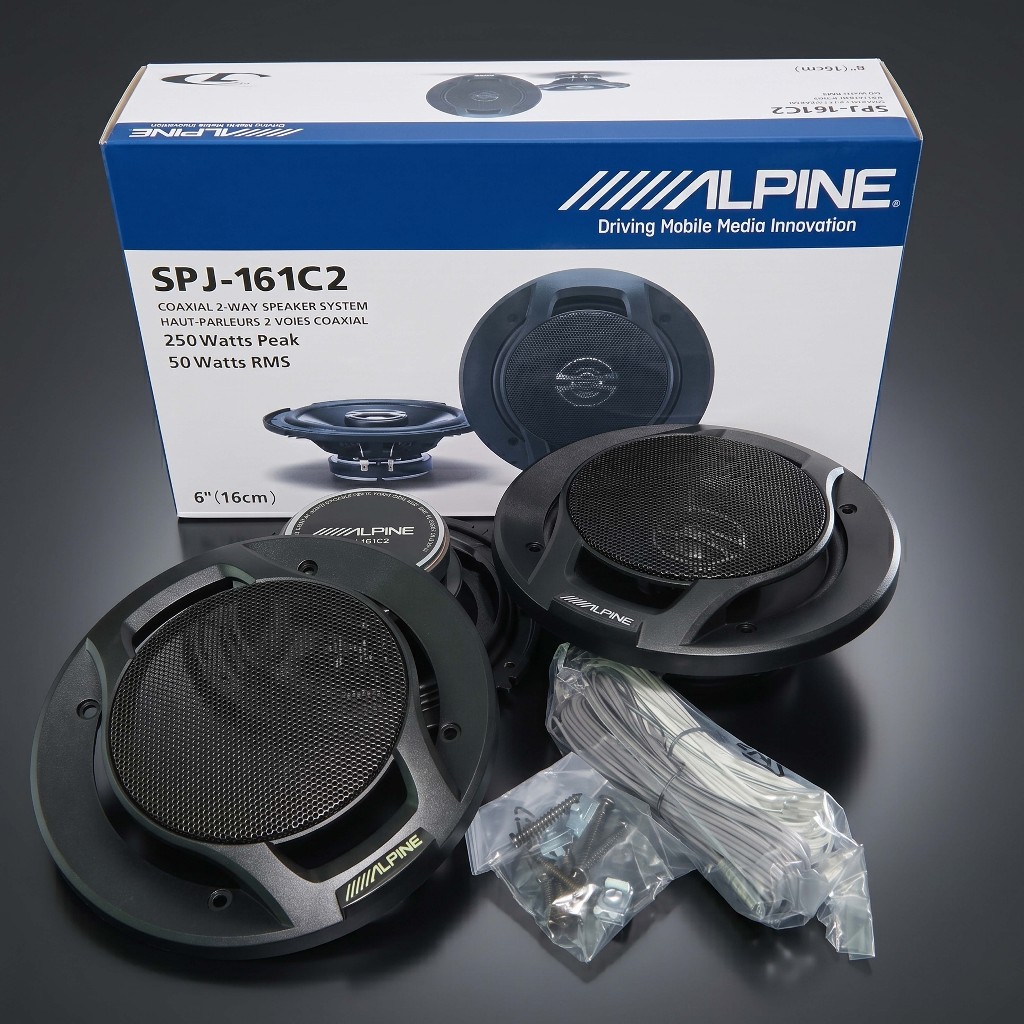 Speaker Mobil Alpine SPJ-161C2 6 Inch Coaxial 2-Way 250W Original + Grill