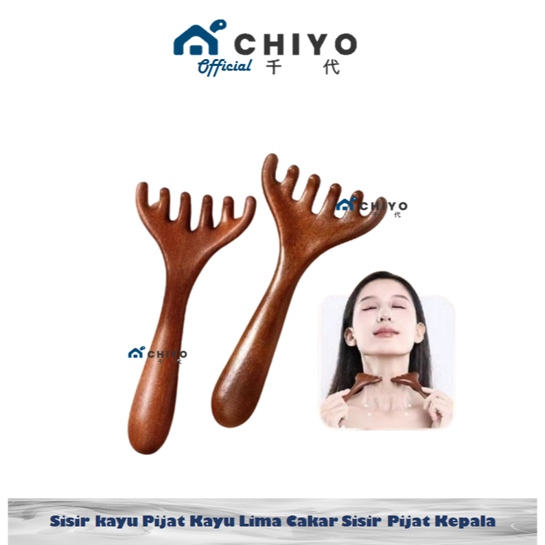 Sisir kayu Pijat Kayu Lima Cakar Sisir Pijat Kepala Bahan Kayu Scalp Kepala Tubuh Alat Massager Mult