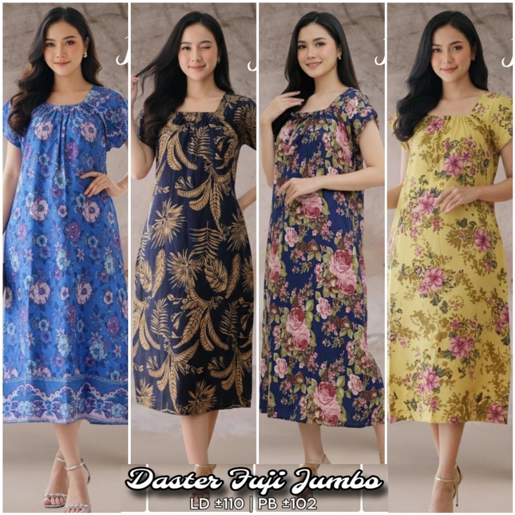 DRESS SERUT BUNGA LUCINTA DASTER FUJI JUMBO DAN STANDART KERUT BALI CANDA