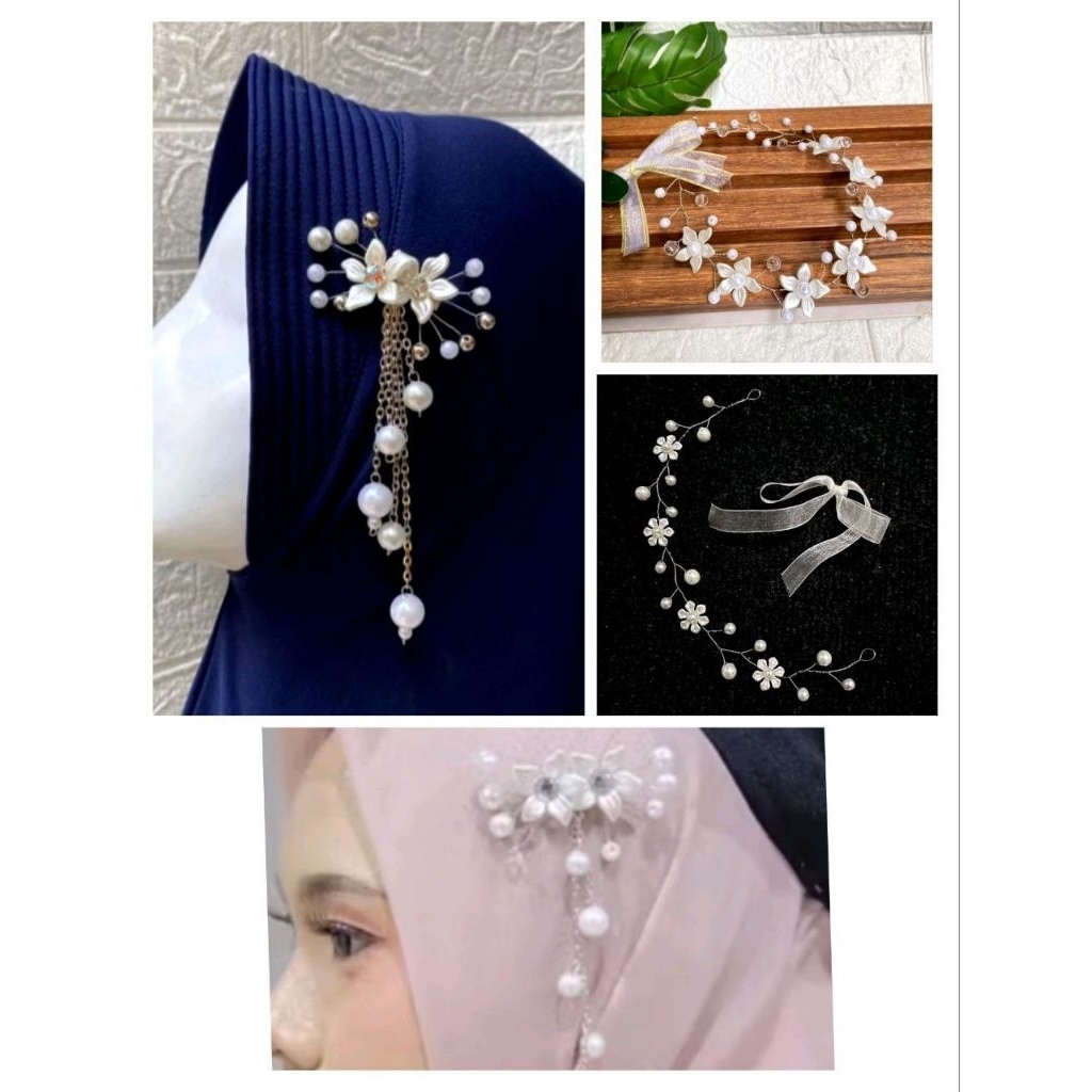[B.J.H] HEADPIECE CANTIK UNTUK HIJAB COCOK UNTUK WISUDA DAN IDUL FITRI | BROS JUNTAI CANTIK UNTUK HI