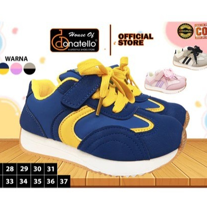DONATELLO MC Sepatu sneakers vecro anak laki laki unisex kasual anti slip terbaru original