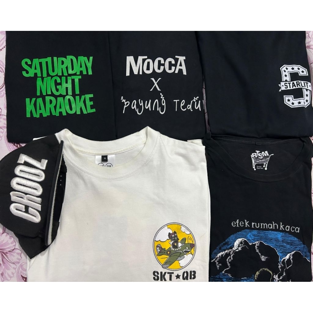 Baju/Tshirt Spesial Record Store Day Vol.1 SNK Kawaii Smoking Girl/Mocca x Payung Teduh 2017 tour/St