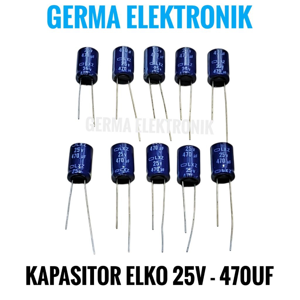 Kapasitor elko 25v 470uf capasitor elco 470uf 25v