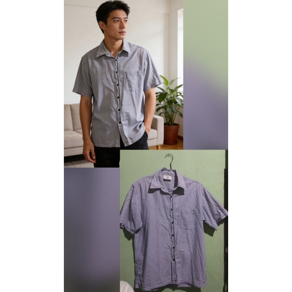 Preloved kemeja pria kotak brand Cole