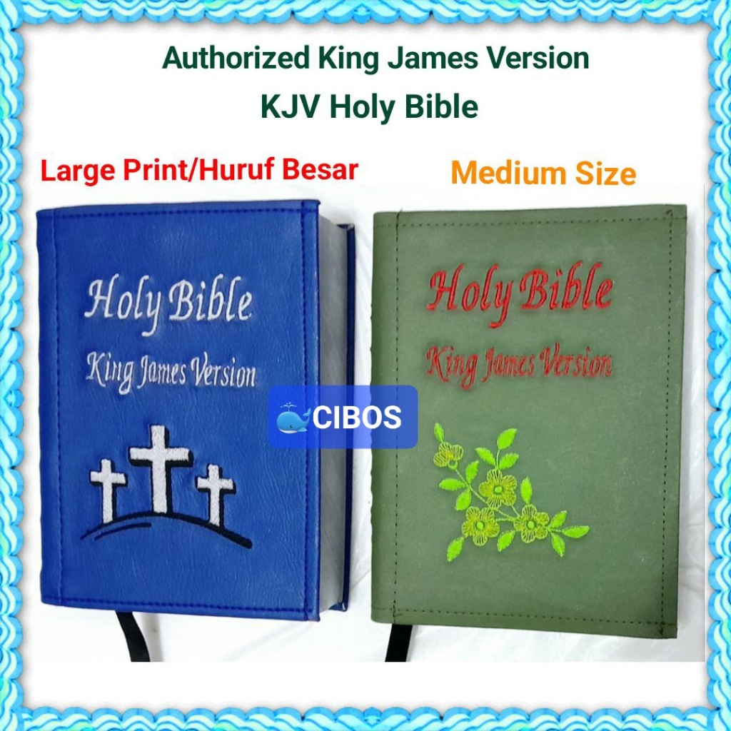 KJV Holy Bible. Large Print Huruf Besar ATAU Medium Size. Authorized King James Version. Alkitab Kri
