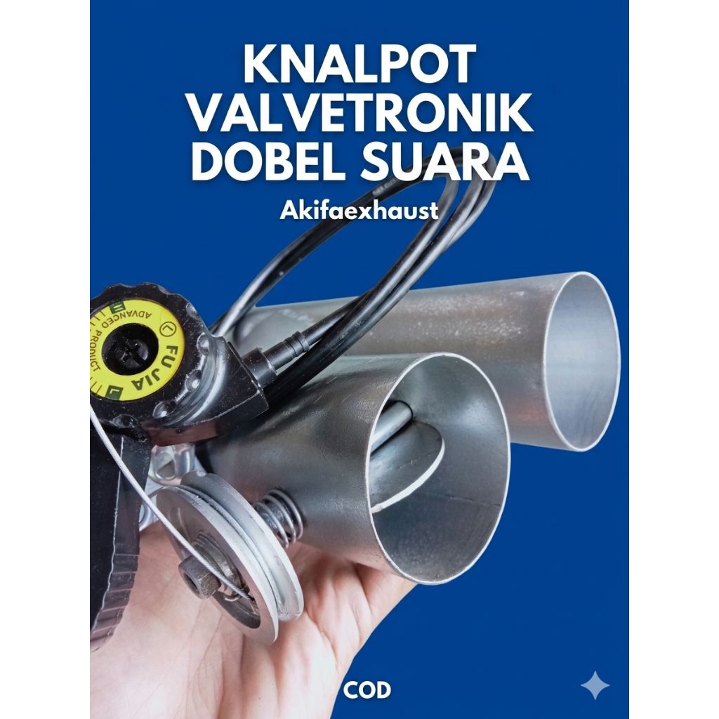 KNALPOT MOBIL VALVETRONIK DOBEL SUARA 2 INCH
