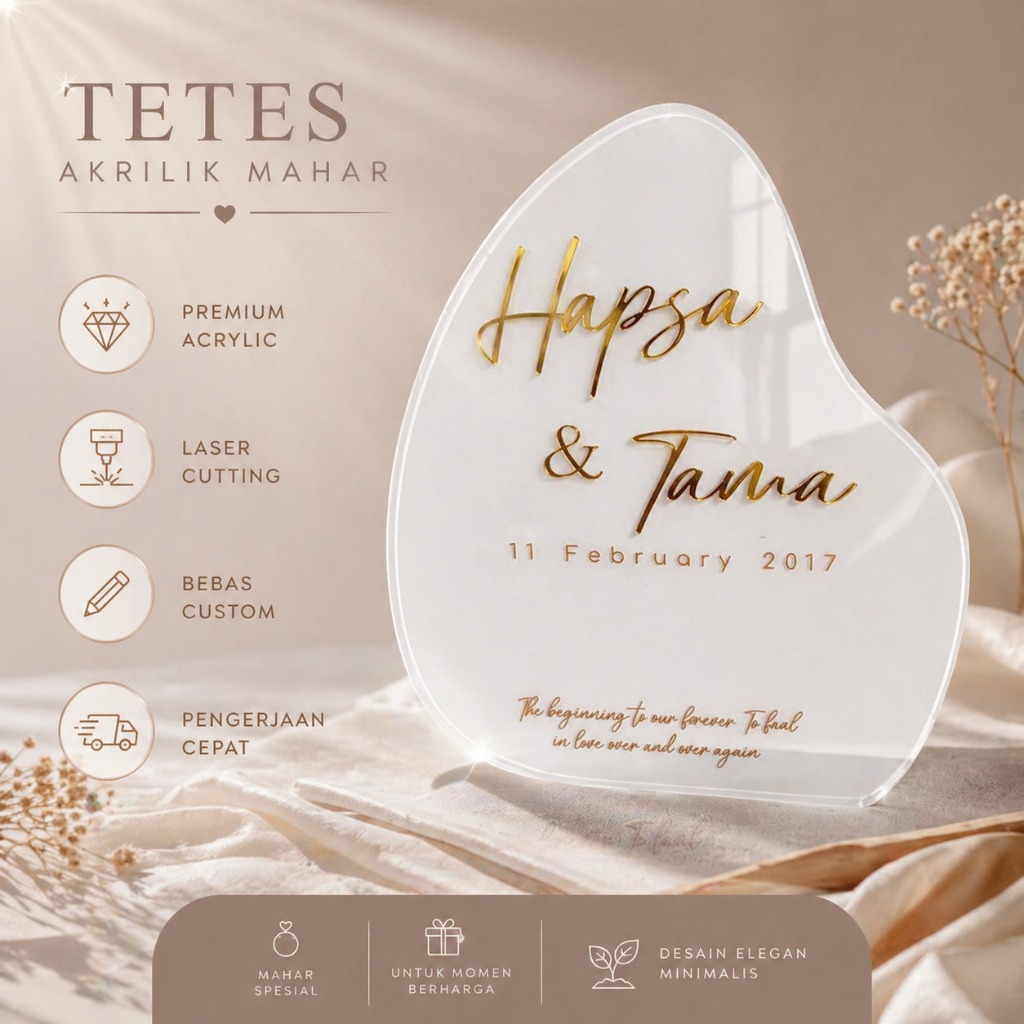 tetes air mahar  akrilik tetes air mahar  tetes akrilik brush bahan mahar custom