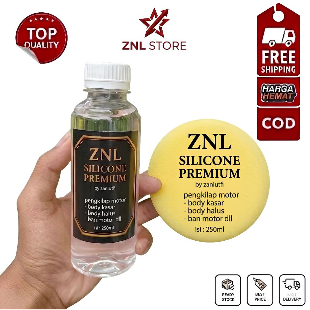 Silicon Oil Pengkilap Body Motor 250 Ml Original ZNL Premium