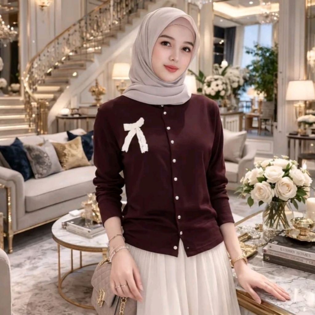 Cardigan Pita Rib Knit Premium|| Cardigan korea Style || Cardigan Rib Knit