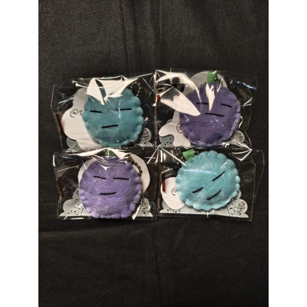 Gantungan Kunci Tas Keychain Felt Blueberry || Felt Keychain Blueberry Handmade