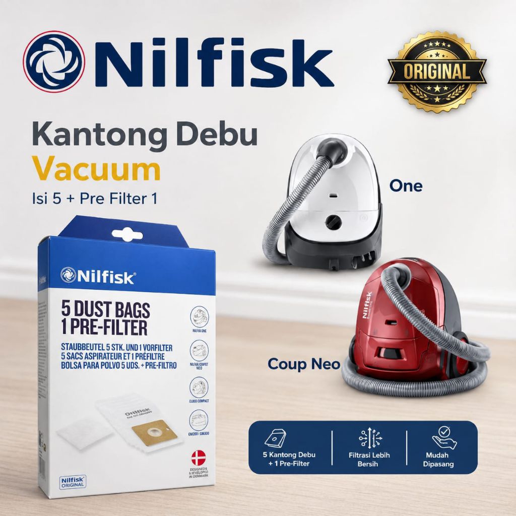 Kantung debu vacuum nilfisk / penyaring debu vacuum nilfisk / Kantong debu nilfisk one Coup neo