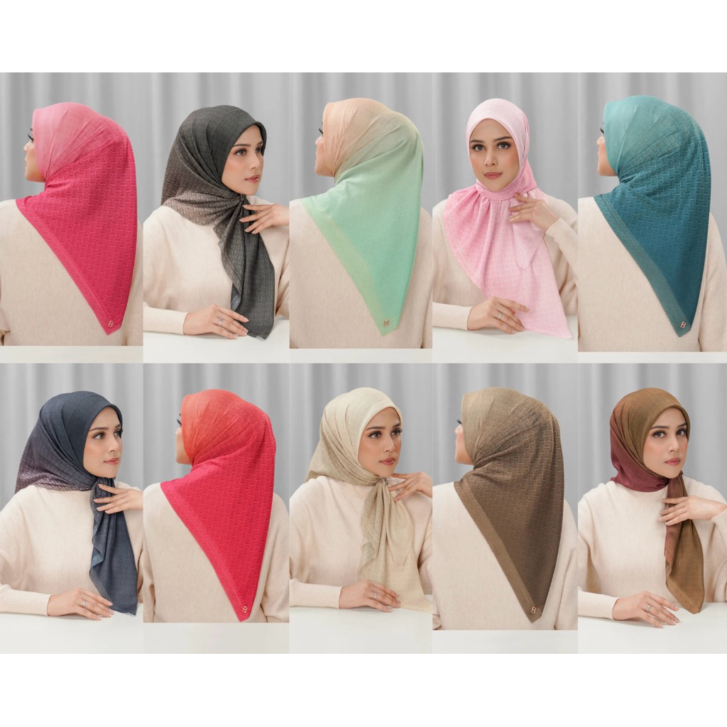 [baca deskripsi‼️] BUTTONSCARVES BIMU HORIZON SCARF HIJAB SEGI EMPAT SHAWL HIJAB BUTTONSCARVES NECK 