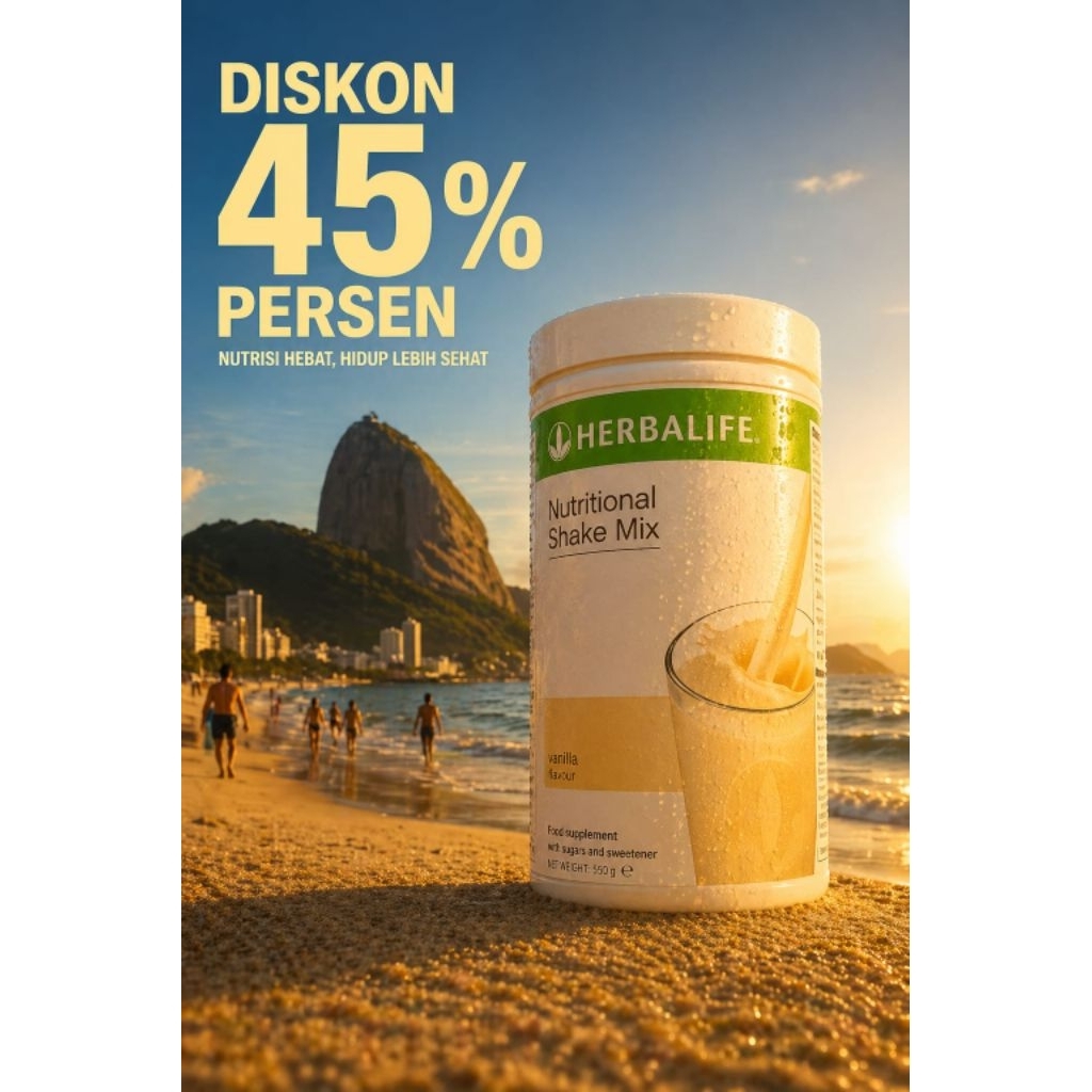Minuman Shake Herbalife 550g - Nutrisi Lengkap, Bahan Alami, Banyak Pilihan Rasa