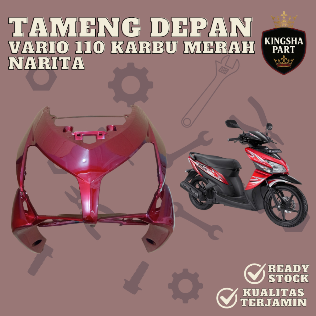 Tameng Panel Depan Vario 110 Karbu Cover Body Tameng Depan Vario 110 Karbu KVB MERAH Narita