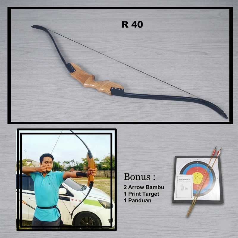 Paket Lengkap Busur Panah Dewasa R40
