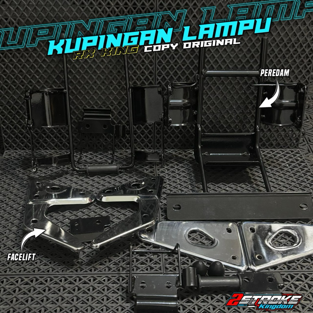 KUPINGAN LAMPU OPAL/BULAT RX KING PEREDAM COPY ORIGINAL SET BREAKET TINGGAL PASANG