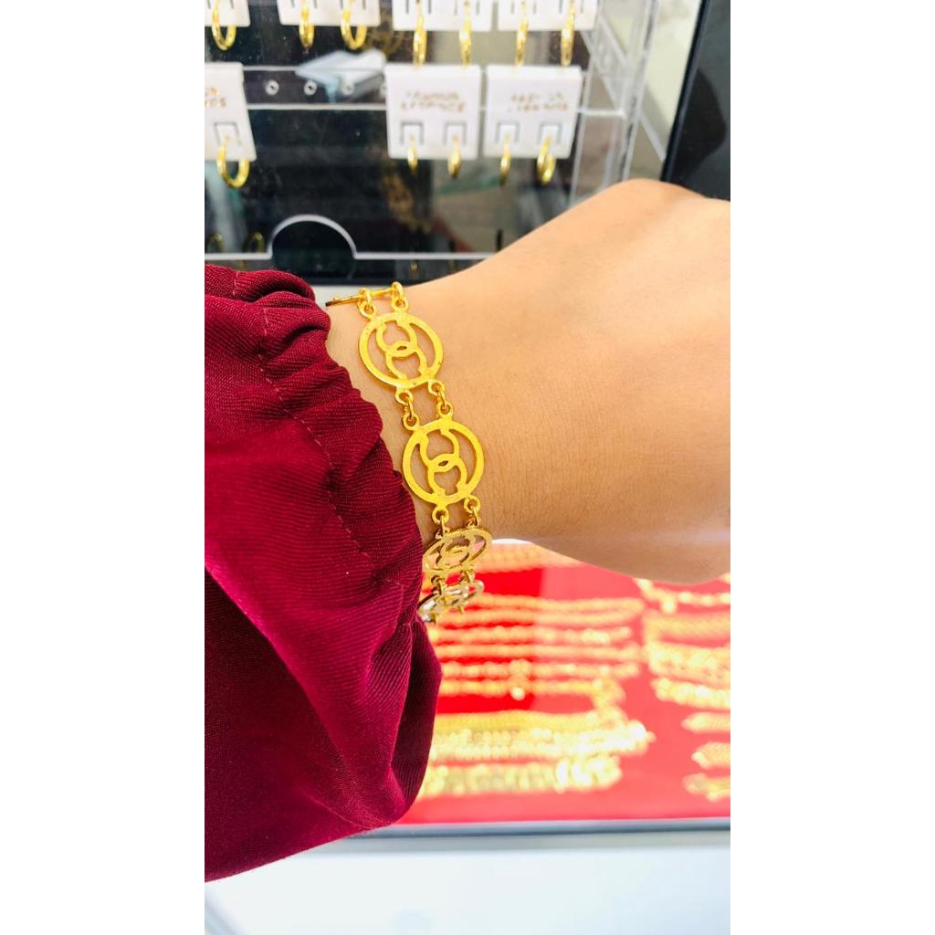 Gelang Lapis Mas Kristal