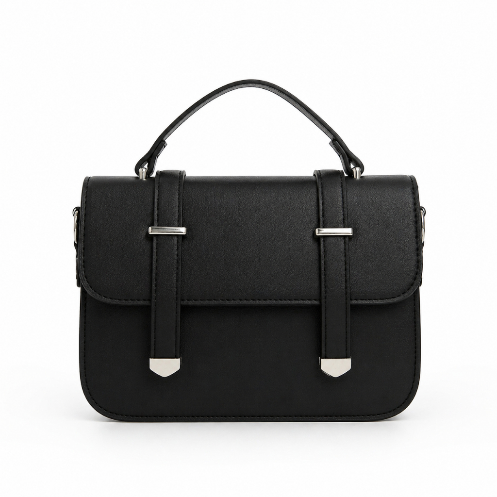 Tas Wanita Premium 3 Layer | Tas Selempang & Handbag | Tali Panjang 1.2M Adjustable | Hitam Abu Khak