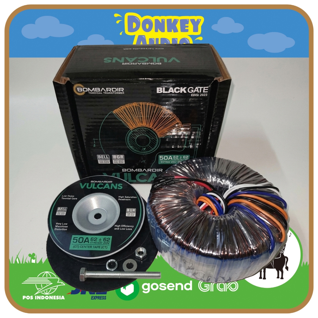 TRAFO TOROID Vulcans 50A 62V - 52V Travo Donut