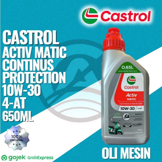CASTROL Activ Matic 10W-30 Oli Motor Matic Honda Genio Beat Scoopy 650ml Perlindungan 3X