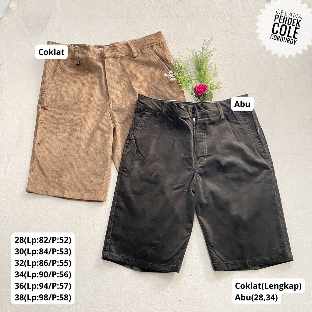 CELANA PENDEK COWOK COLE ZIPER KANCING ORIGINAL