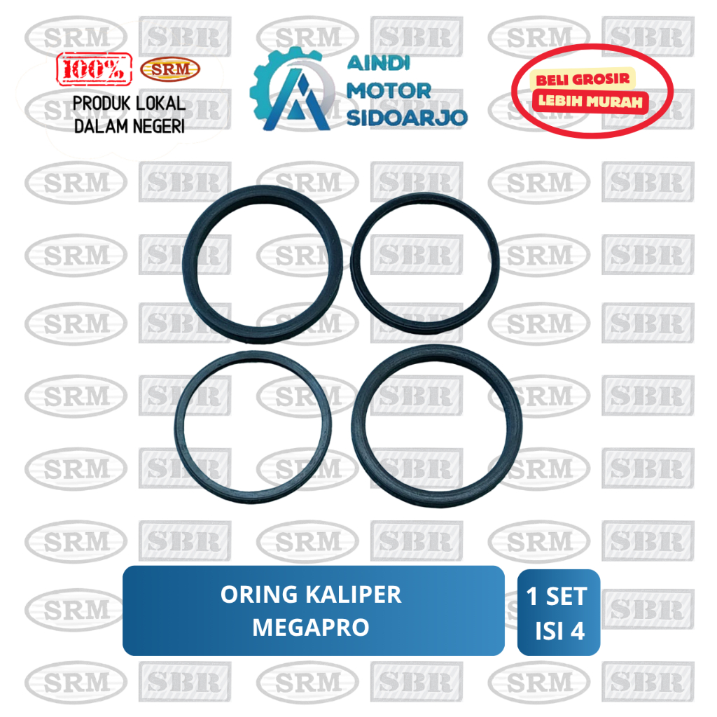 Oring Kaliper MEGAPRO (Set Isi 4) - O Ring Karet Seal Piston Caliper Cakram Depan VERZA Tiger