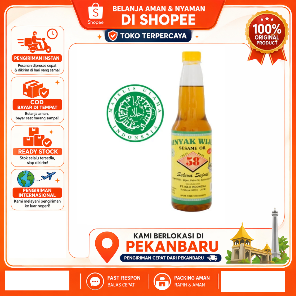 [SDW] pekanbaru/Minyak Wijen Cap 58 600ml - Halal & Berkualitas