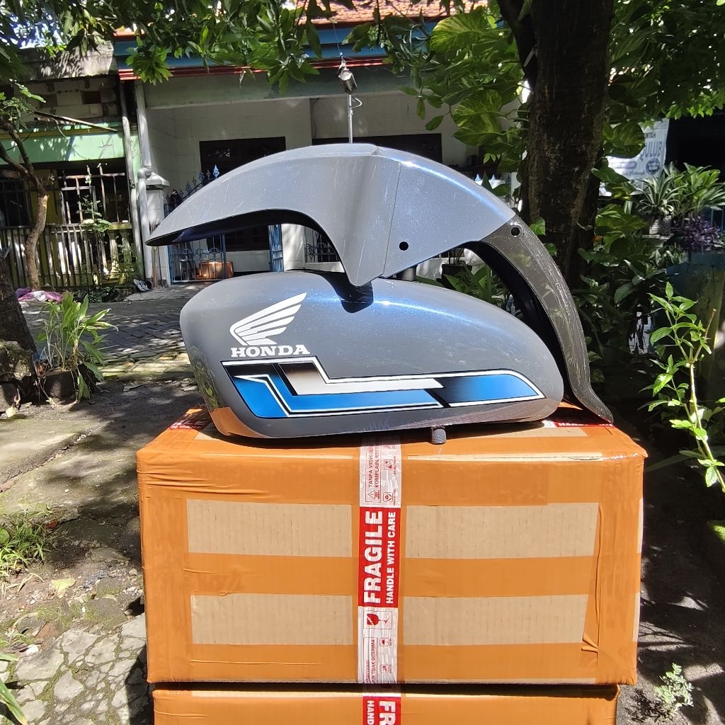 tangki honda cb100 cb125 press galvanis lembayung biru part2 tangki motif baru new arrival set slebo