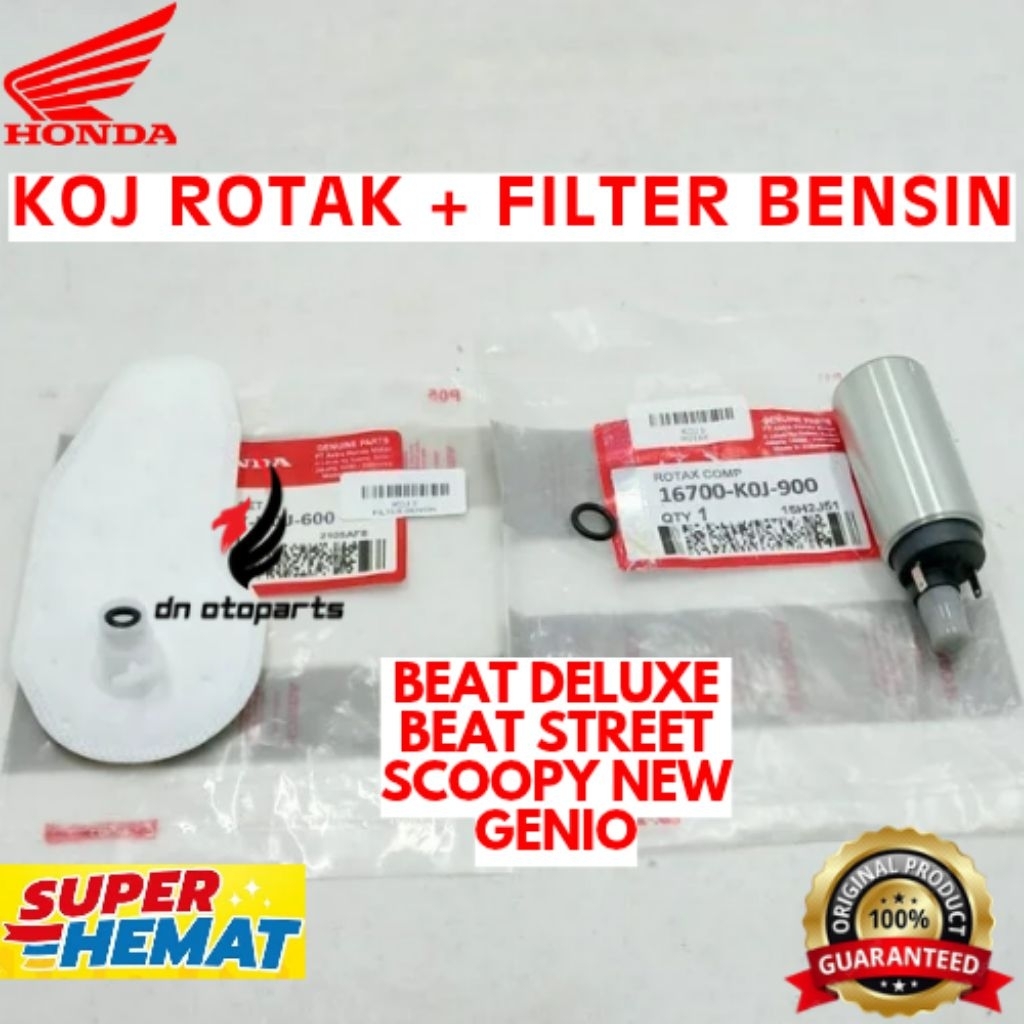ROTAK + FILTER BENSIN ORIGINAL HONDA KODE KOJ, ROTAK + FILTER BENSIN BEAT DELUXE, ROTAK + FILTER BEN