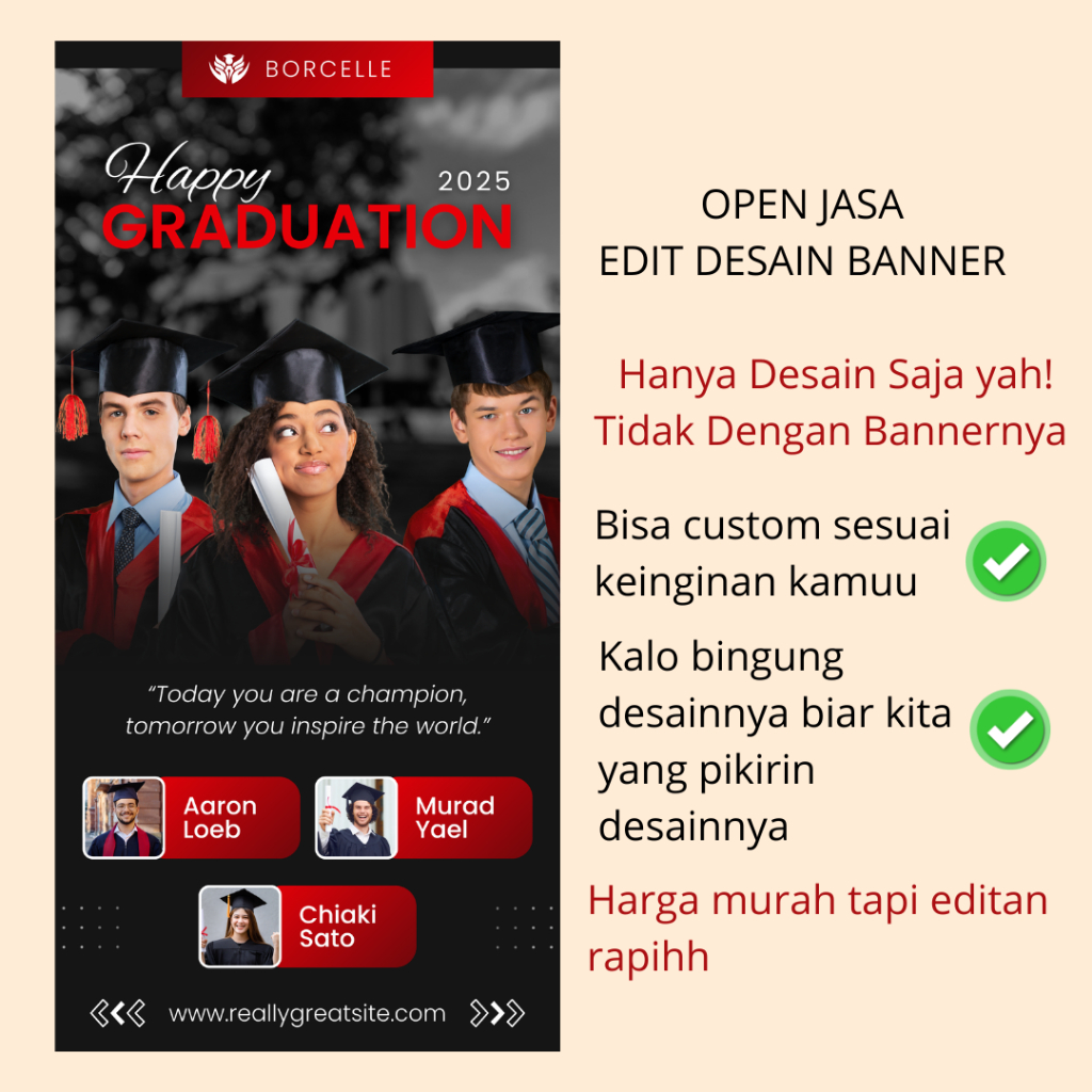 Jasa Edit Desain Banner wisuda