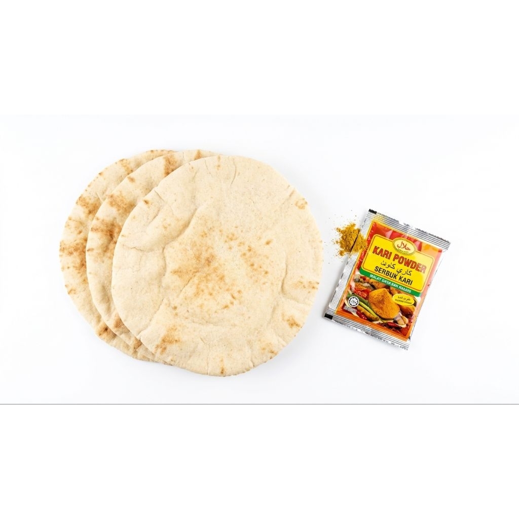 ROTI KHUBZ ROTI KHUBUS ROTI ARAB || KHUBUZ DAN BUMBU KARI BUBUK || KHUBOS PITA BREAD ROTI PITA isi 1