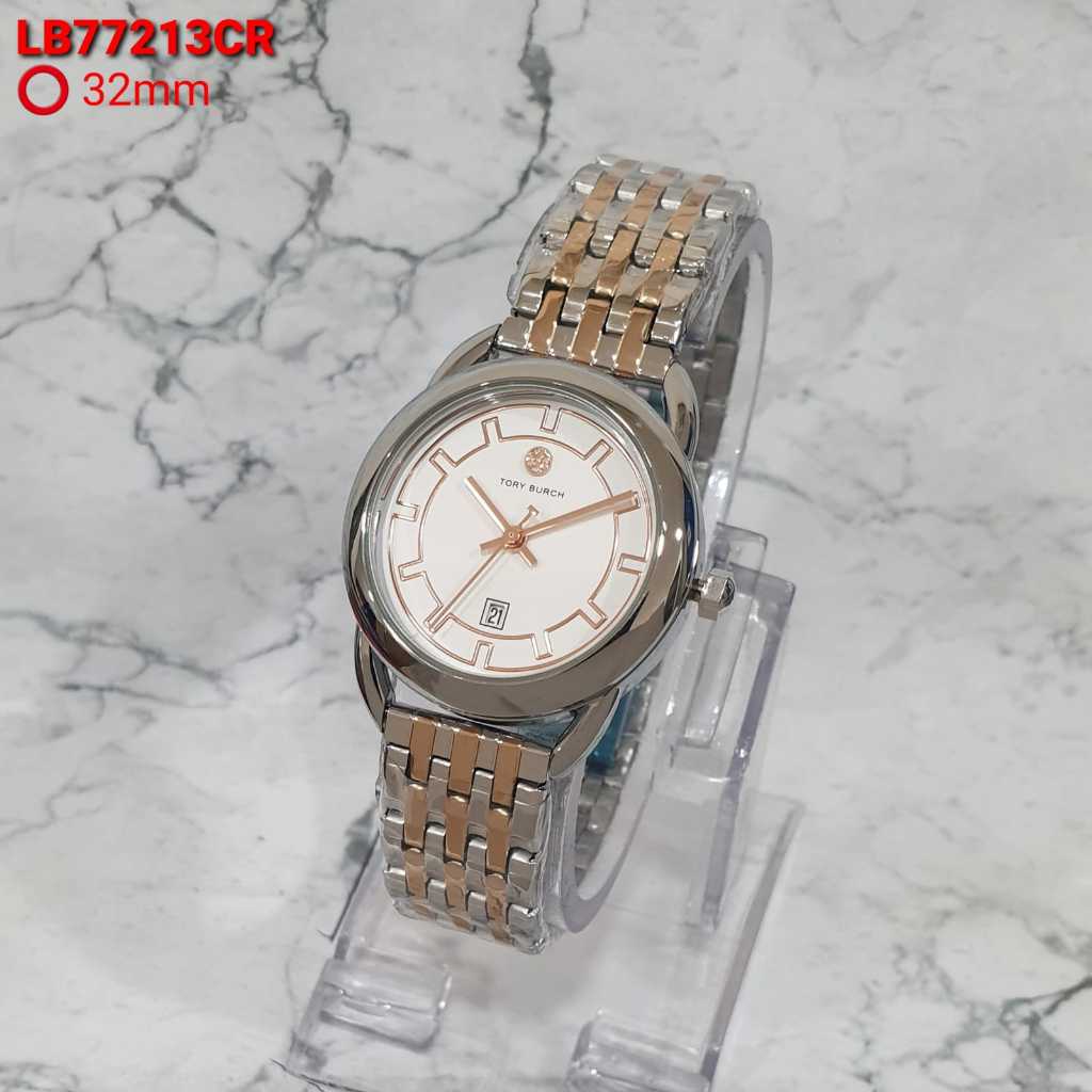 ( BISA COD ) jam tangan wanita Analog Quartz Stainless TORY BURCH TR-7213