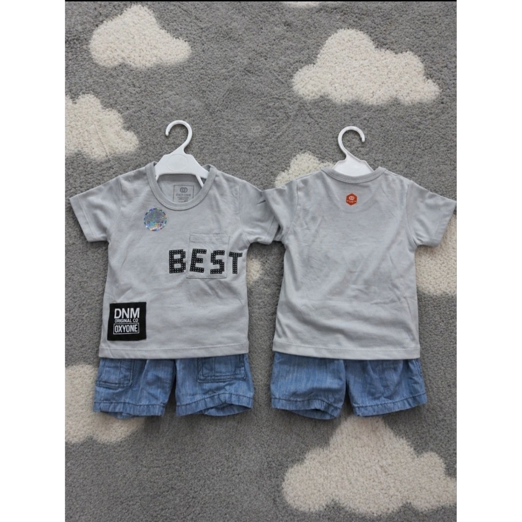 Setelan Bayi Laki Laki 2pcs Oxyone Baju + Celana Anak Cowok Casual Premium 1-3 Tahun