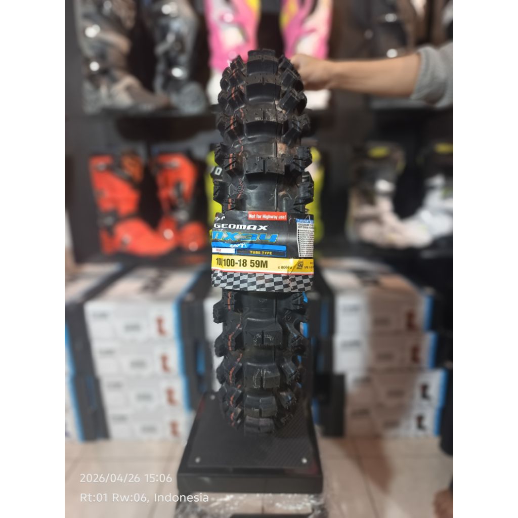 Ban Trail DUNLOP GEOMAX MX 34 Type Soft compound ukuran 80/100-21 100/100-18 120/90-18 Ban Trail End